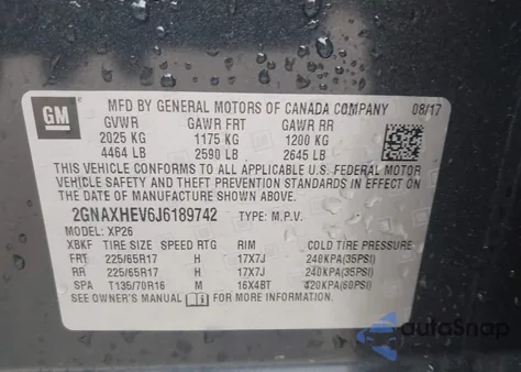 2018 Chevrolet Equinox Ls z USA, uszkodzony, nr VIN 2GNAXHEV6J6189742